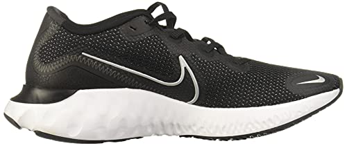 MEN'S NIKE RENEW RUN RUNNING SHOES, Black/Metallic Silver/White, 14
