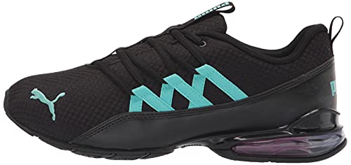 PUMA Women's RIAZE PROWL MOD MULTI Sneaker, Puma Black-Blue Turquoise, 11