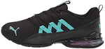 PUMA Women's RIAZE PROWL MOD MULTI Sneaker, Puma Black-Blue Turquoise, 11