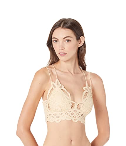 Free People Adella Bralette for Women - Sweetheart Neckline with Exotic Lace Trimmings, Gorgeous and Sexy Fashion Bralette Pink Petal MD One Size