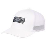 Oakley Indy Hologram Patch Trucker Stretch-Fitted Hat (White, L/X)
