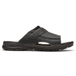 Rockport Men's Darwyn 2 Slide Sandal, Black Leather 2, 9.5