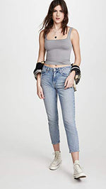 Free People Women's Square One Seamless Cami, Heather Grey, XS-S