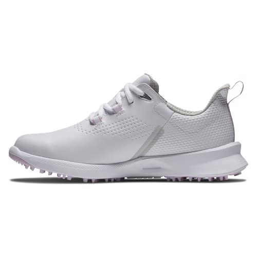 FootJoy Women's FJ Fuel Previous Season Style Golf Shoe, White/White/Pink, 7 Wide