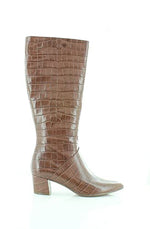 Naturalizer Melanie Regular Shaft Lodge Brown Croco Print Leather 7.5 W (C)