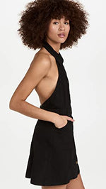 Free People Women's Sami Mini Dress, Washed Black, XS