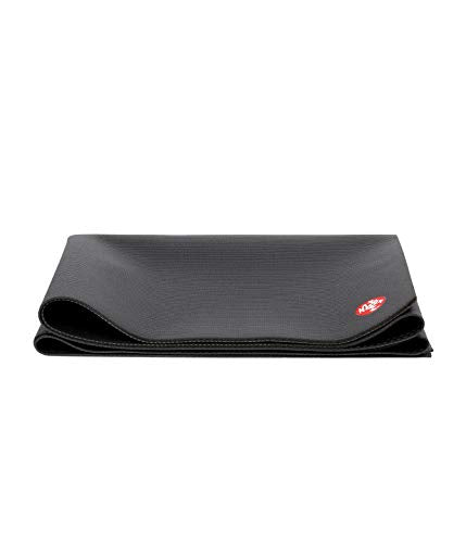 Manduka PRO Travel Yoga Mat 2.5mm Thin, Lightweight, Non-Slip, Made with Dense Cushioning for Stability and Support, 71 Inch, Black