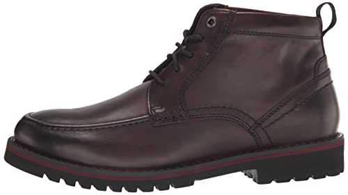 Rockport Men's Mitchell Moc Boot Ankle, Burgundy, 8.5