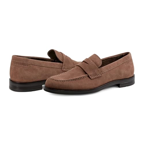 Rockport Men's Sutton Penny Loafer, Taupe Suede, 8.5