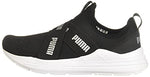 PUMA Women's Wired Run Slip On Sneaker Black/Slvr 8.5 Medium US