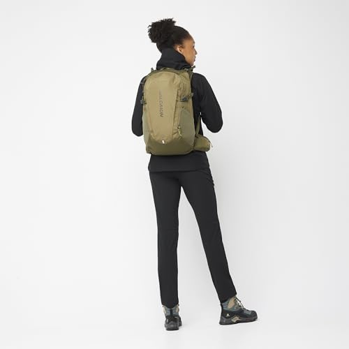 Salomon Women’s Quest Element Gore-Tex, Waterproof Neutral Leather Hiking Boots - Ebony/Rainy Day/Stormy Weather - 6