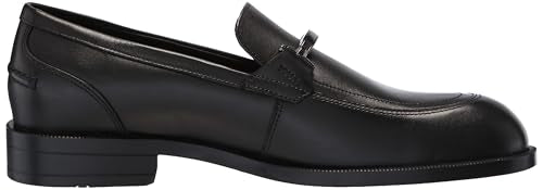 BOSS Tayil Smooth Leather Bit Loafer, Black Currant, 7.5