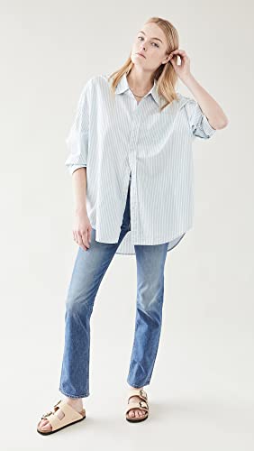 MOTHER Women's High Waisted Rider Skimp Jeans, Cowboys Don't Cry, Blue, 26