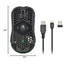 Monoprice Hyper-K Wireless Ultralight Gaming Mouse - PixArt Optical Sensor, Offers 6 Programmable DPI Settings - Dark Matter