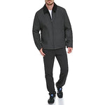 Dockers Men's Wool Blend Zip Up Jacket with Quilted, Charcoal (Without Bib)