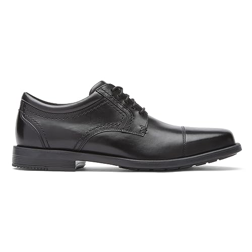 Rockport Men's Isaac Cap Toe Oxford, Black, 9 Wide