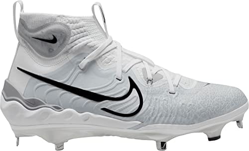 Nike Alpha Huarache NXT Men's Baseball Cleats White/Wolf Grey/Pure Platinum/Black Style: DJ6517-100 (us_Footwear_Size_System, Adult, Men, Numeric, Medium, Numeric_13)