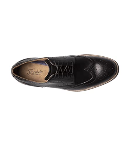 Florsheim Men's Rubano Wingtip Oxford, Black, 10.5 Wide