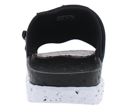 Nike Asuna Crater DJ4629-002 Mens Slide Shoes (Black/Iron Grey-White-Mean Green)