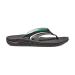 Reef Women's Sandals, Girls Slap 3, Black/Black/Aqua, 10