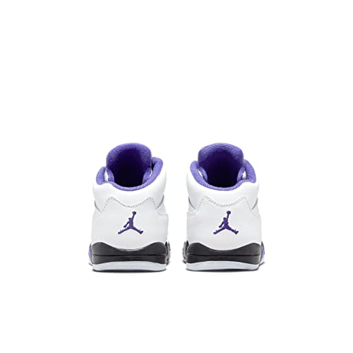 Jordan Baby Boy's 5 Retro (Infant/Toddler) White/Dark Concord/Black 8 Toddler M