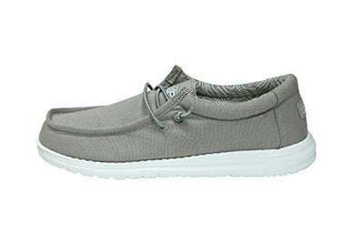 Hey Dude Boy's Wally Youth Grey Size 12 | Boy’s Shoes | Boy's Lace Up Loafers | Comfortable & Light-Weight