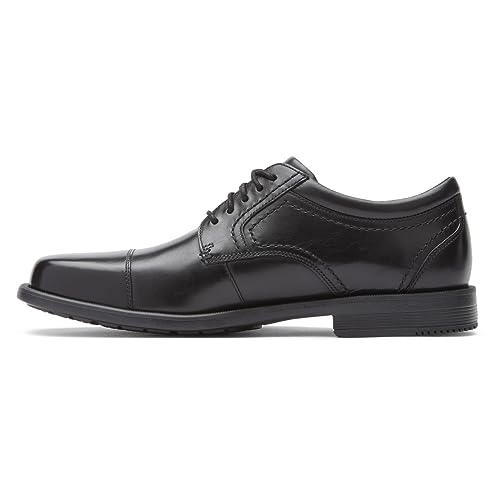 Rockport Men's Isaac Cap Toe Oxford, Black, 9 Wide