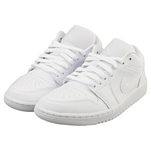 NIKE Air Jordan 1 Low Women's Shoes (DV0990-111, White/White-White) Size 10