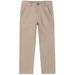 IZOD Boys' School Uniform Twill Khaki Pants, Flat Front & Comfortable Waistband, 5