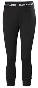 Helly-Hansen Womens LIFA Merino Midweight 3/4 Base Layer Pant, 990 Black, X-Large