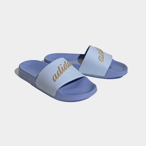 adidas Adilette Shower Blue Dawn/Gold Metallic 8 B (M)