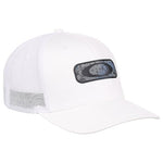 Oakley Indy Hologram Patch Trucker Stretch-Fitted Hat (White, L/X)
