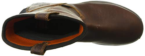 Timberland PRO Men's Helix HD Pull On Soft Toe Waterproof Industrial Boot, Brown Teak Trailblazer, 12