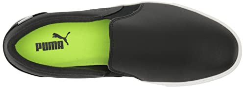 Puma Golf Women's Tustin Fusion Slip-ON Golf Shoe, Puma Black-Puma White, 8.5