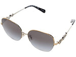Coach Sunglasses HC 7118 B 93468G L1165 Light Gold Dark Gray Gra