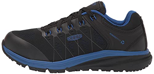 KEEN Utility Men's Vista Energy Low Soft Toe Industrial Sneaker Work, Nautical Blue/Black, 7.5 Wide