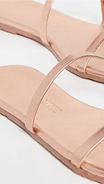 TKEES Gemma - Flats for Women - Open-Toe Silhouette - Slip-on Wear - Synthetic Lining - Synthetic Outsole Beach Pearl 9 B - Medium