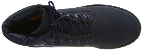 Timberland Unisex-Child 6 in Premium WP Boot Navy Nubuck