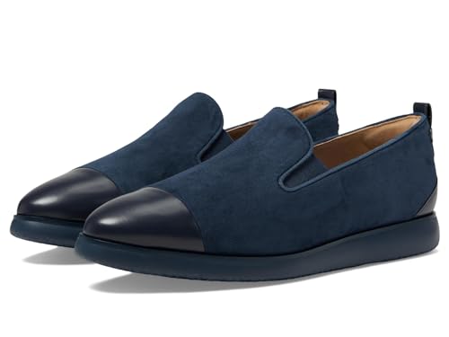 Cole Haan Women's Grand Ambition Slip-On Loafer Driving Style, Navy Blazer Suede, 9.5