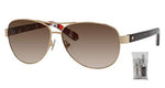 Kate Spade Dalia 2/S 03YG/B1 58M Gold/Dots/Warm Brown Gradient Aviator Sunglasses for Women + BUNDLE with Designer iWear Eyewear Kit
