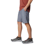 Columbia Mens Washed Out Hiking Short, Grey Ash, 34 x 10