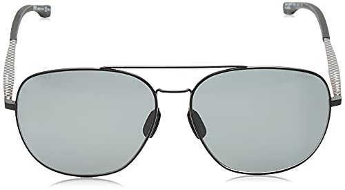 Hugo Boss 1032/F/S Matte Black/Gray Polarized Lens Aviator Men's Sunglasses, 62mm