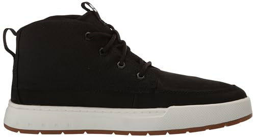 Timberland Men's Maple Grove Mid Lace Up Sneaker, Black Nubuck, 11.5 Wide