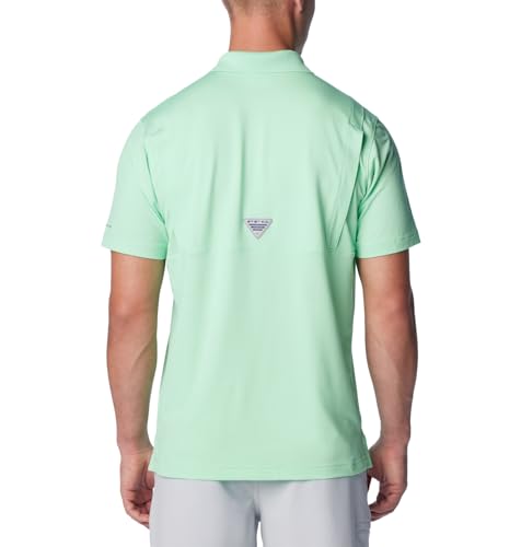 Columbia Men's Low Drag Offshore Polo, Ocean Mint, Medium