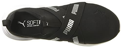 PUMA Women's Wired Run Slip On Sneaker Black/Slvr 8.5 Medium US