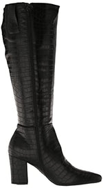 LifeStride womens Stratford-wc Knee High Boot, Black Croco, 8.5 Wide US
