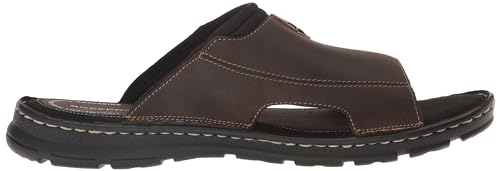Rockport Men's Darwyn Slide 2 Sandal, Brown II Leather, 12 W US