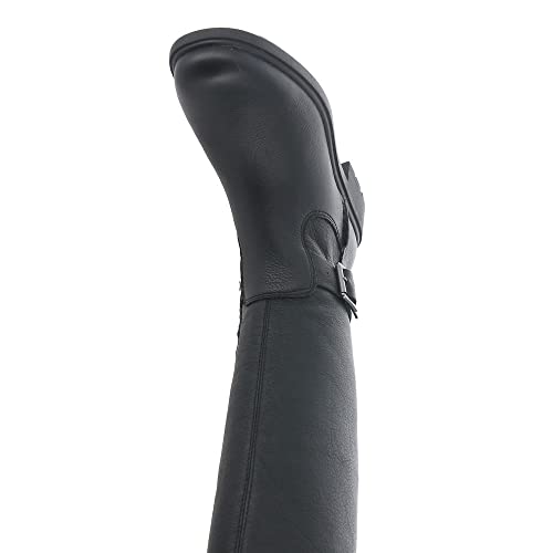 UGG Women's Harrison Tall Fashion Boot, Black Leather, 10