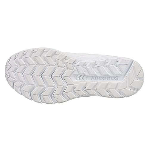 Saucony Cohesion 14 LACE to Toe Running Shoe, White, 4.5 US Unisex Big Kid