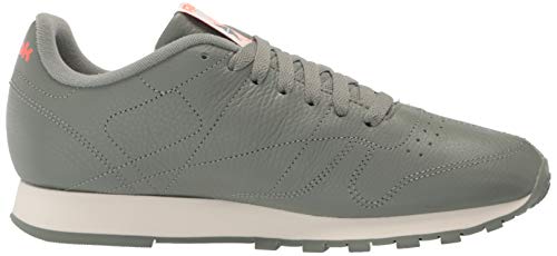 Reebok unisex adult Classic Leather (Ree)cycle Sneaker, Harmony Green/Classic White/Orange Flare, 10.5 Women 9 Men US